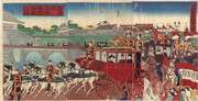 Illustration of the Imperial Procession through the Streets after the Ceremony of the Promulgation of the Constitution